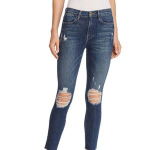 FRAME DENIM WOMEN'S LE HIGH SKINNY CROP RAW EDGE